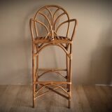 High bar rattan stool