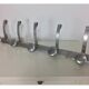 Industrial wall coat rack 5 aluminum hooks