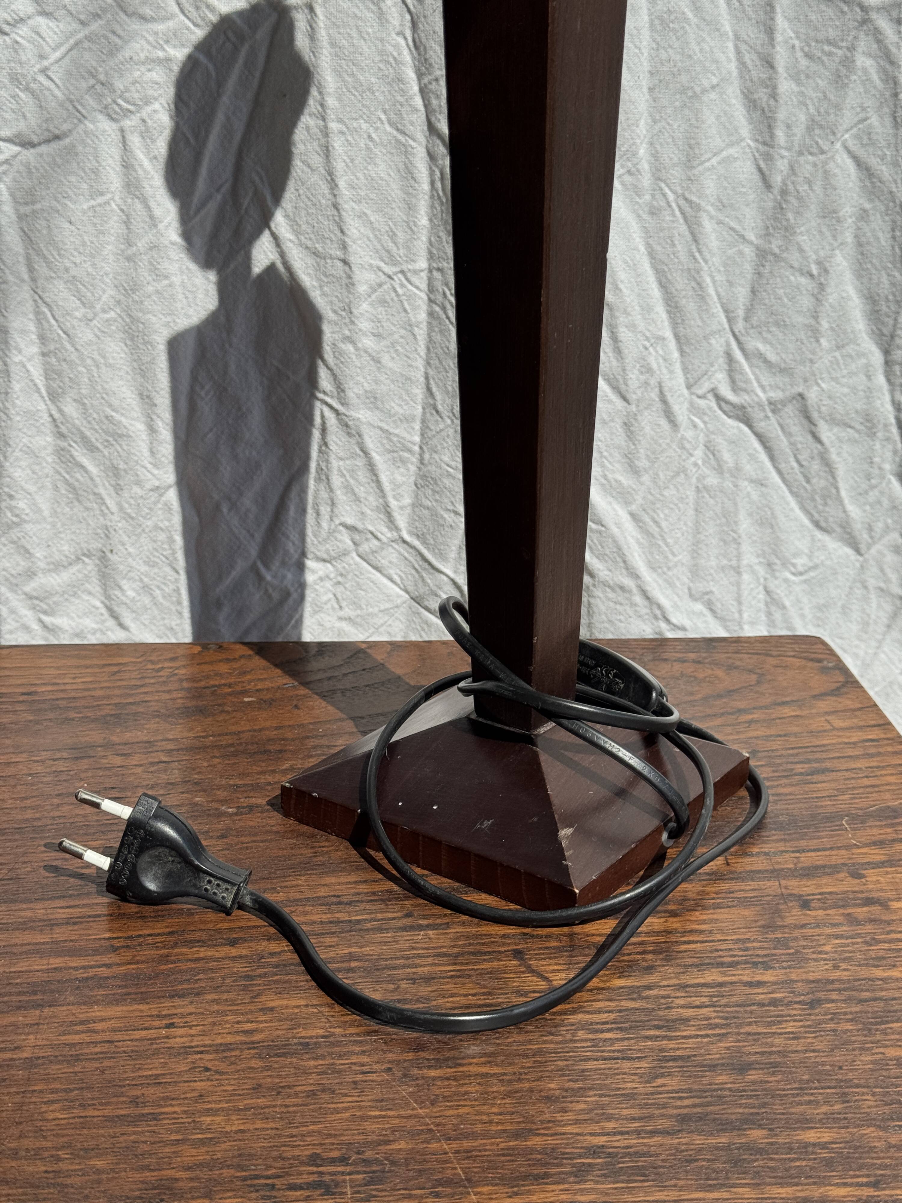 Vintage wooden designer lamp base H43