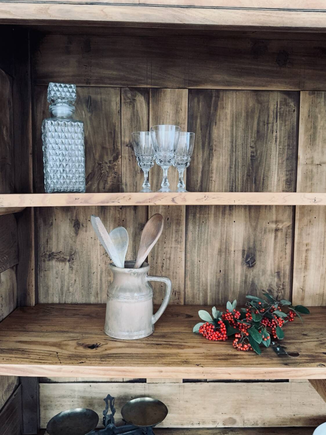 Solid wood sideboard, renovated