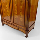 Mahogany inlaid Art Nouveau cabinet, France, circa 1900
