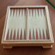 Wooden chess and backgammon set