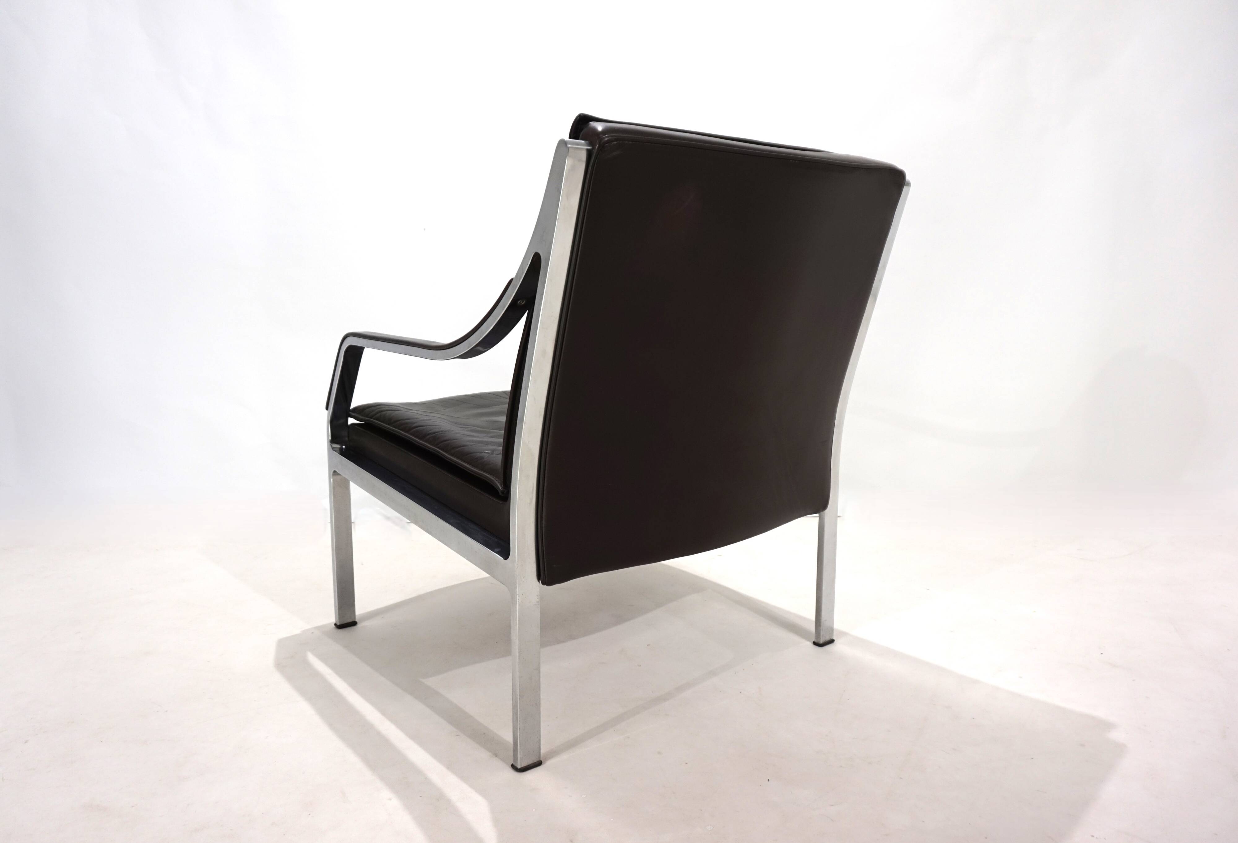 Knoll Art Collection leather lounge chair by Rudolf B. Glatzel, 1970