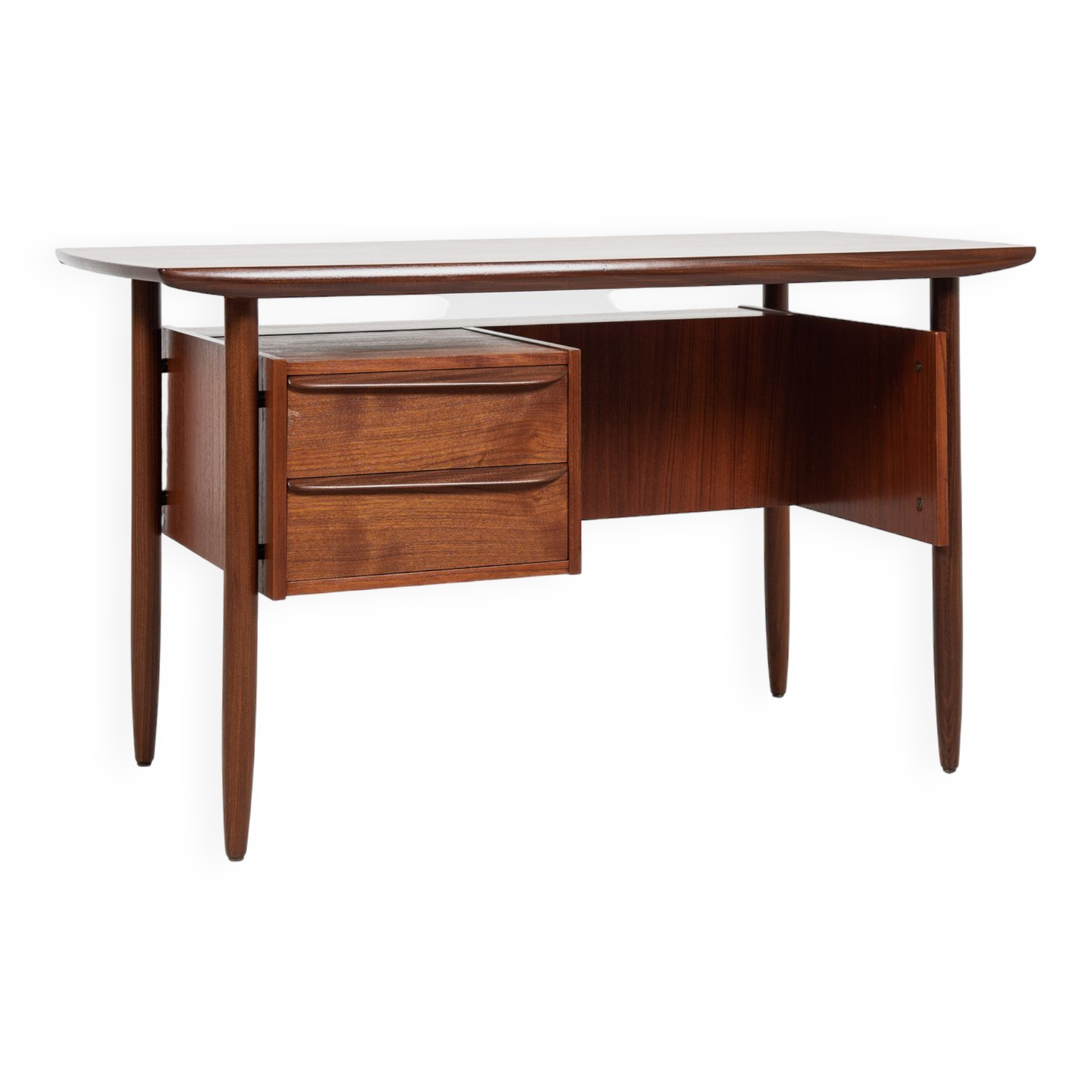 Midcentury Danish desk in teak 1960s - with 2 drawers