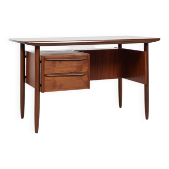 Midcentury Danish desk in teak 1960s - with 2 drawers