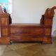 Antique trunk bench - Louis Philippe style - trunk seat - solid wood