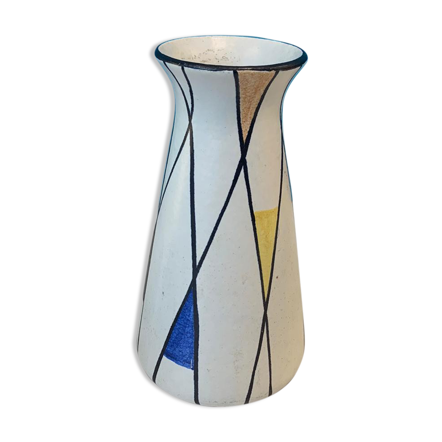 Colored ceramic vase