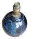Large Vintage Lamp Base in Glazed Terracotta