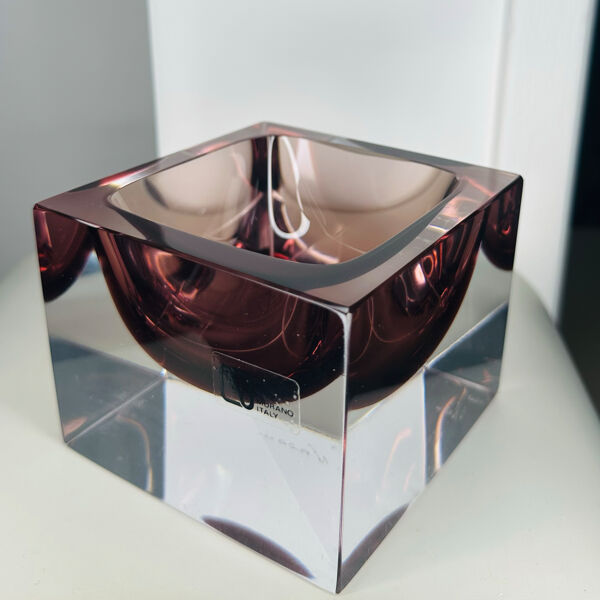 Vide poche Verre sommerso Vincenzo Nason Etiquette Murano Ita
