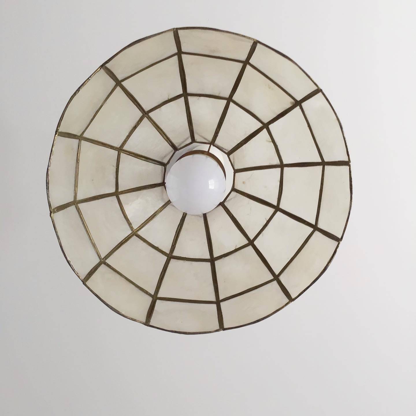Vintage mother-of-pearl pendant light