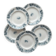 5 old flat ironstone plates “Cyrano” Longwy