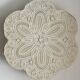 Textile Plafond /ceiling lamp, swedish modern, crochet, Flower shaped, 1940