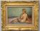 A Boyer: Oil on panel depicting a seated female nude from behind.