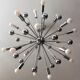 Sputnik XXL chandelier of the 60s-70s chrome metal 20 lamps