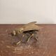 Ashtray Box Fly Cicada Articulated Brass Chiseled Vintage Display Object