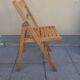 Chaise pliante bois blond
