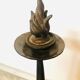 Brutalist wrought iron candle holder