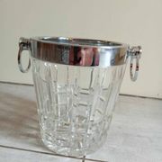 Champagne bucket in crystal 70s