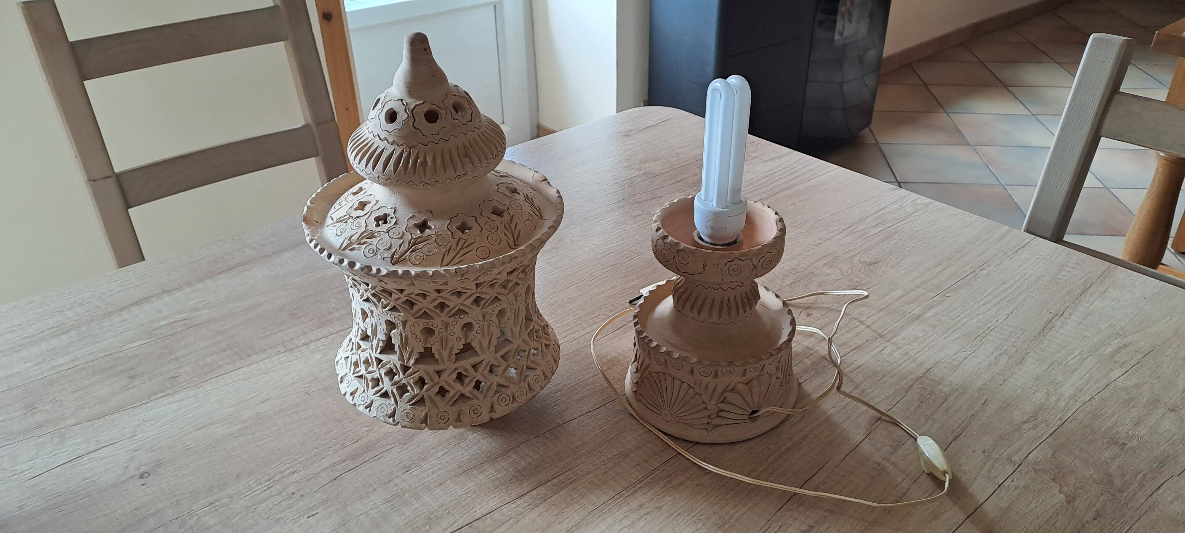terracotta lamp