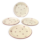 Set of 4 old Salins flat plates