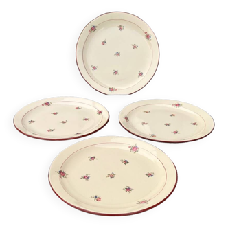 Lot de 4 assiettes plates  Salins anciennes