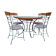 Set of 1 Table and 4 Chairs wrought iron 80s
