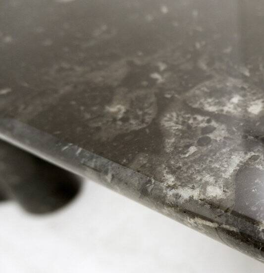 Mid-century modern Black marble square coffee table - 1970s