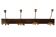Vintage walnut wall-mounted coat rack for school, bistro.