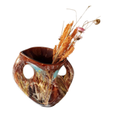 Multicolored asymmetric vase vallauris