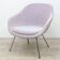 HAY AAL 82 armchair in mauve fabric with chrome base.