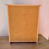 Vintage painted wooden doll cabinet