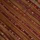 Red & Brown Pinstriped Style Vintage Kilim Rug, 142x182Cm