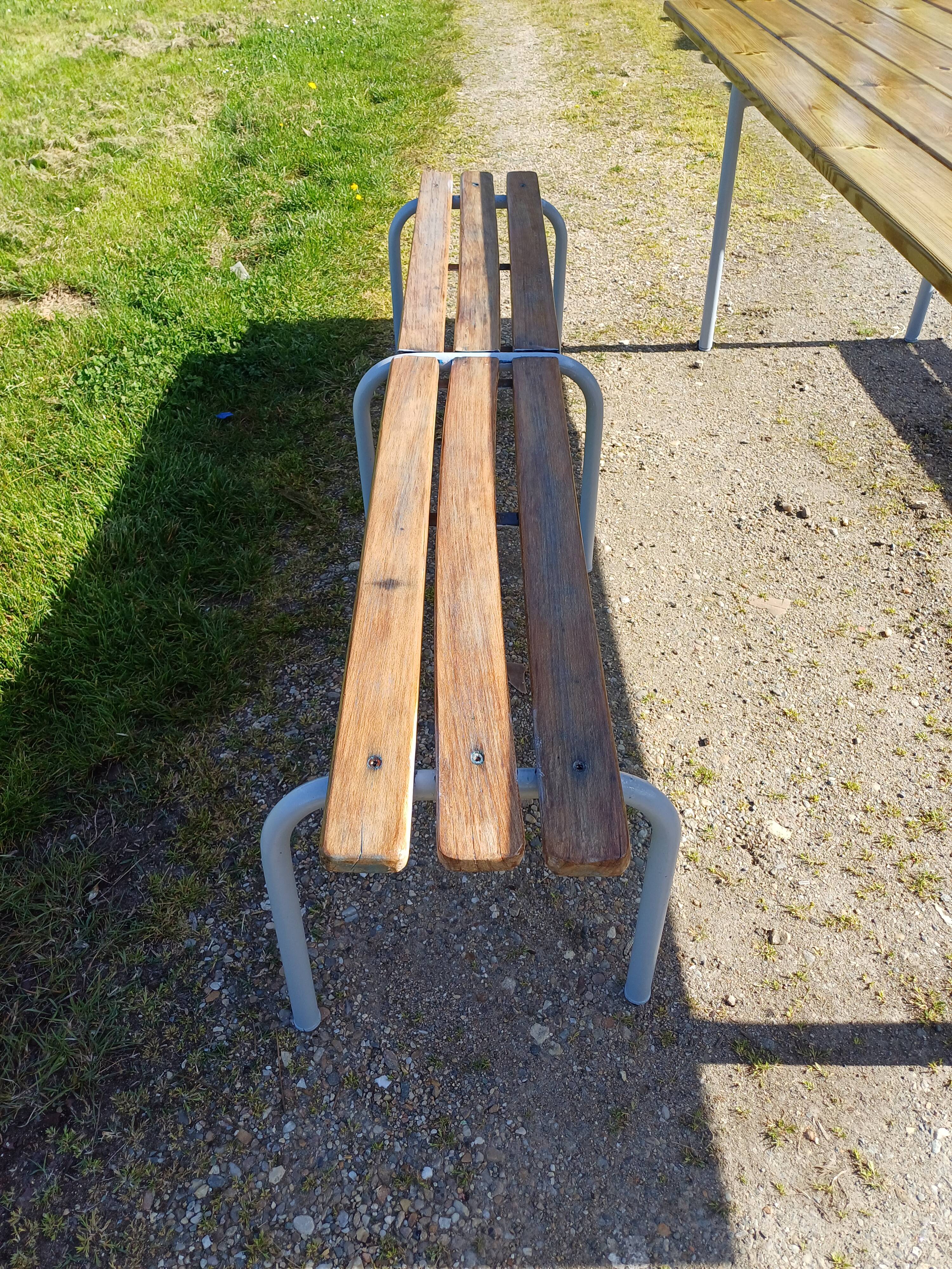 Industrial or Community Table with Benches