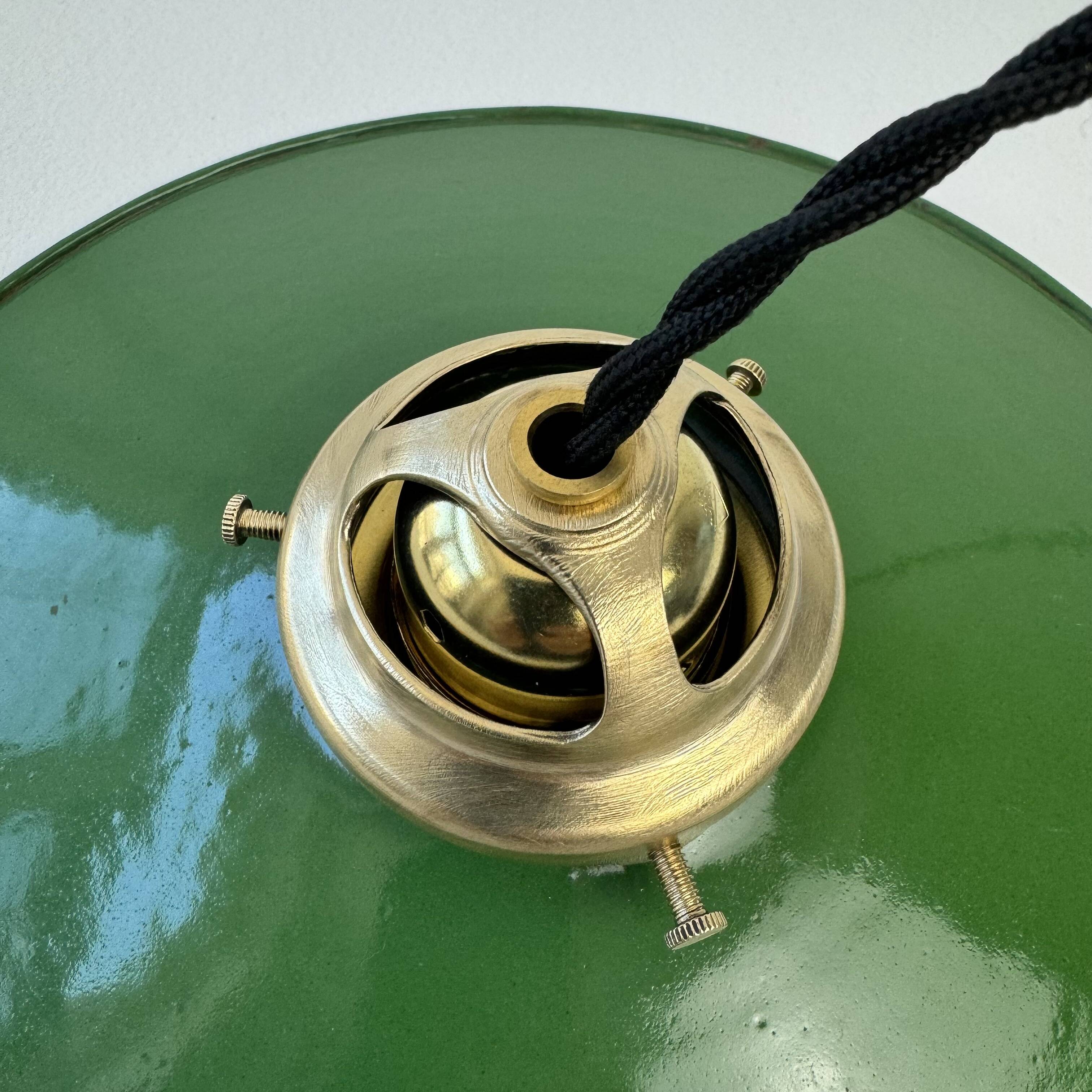 Antique industrial conical enamelled pendant light 25 cm