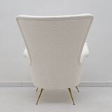 Art Dèco Italian Lounge Armchair from Hotel Bristol Merano, 50s