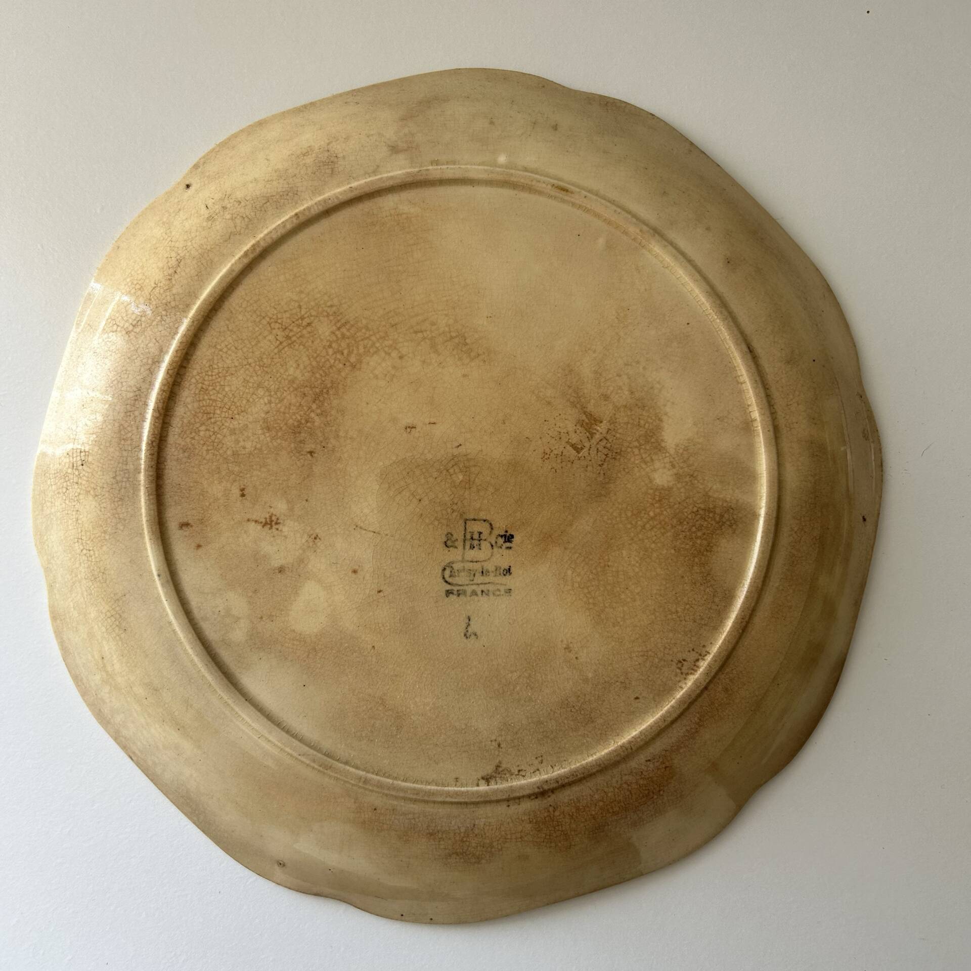 Plat décor paon