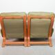 Scandinavian Rybo Rykken Olivegreen Leather 2-Seat Ry-Wing Lounge Sofa, 60s
