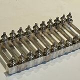 11 knife rests - Art Deco - Silver metal