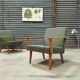 Pair of green Armchairs Tatra 1960