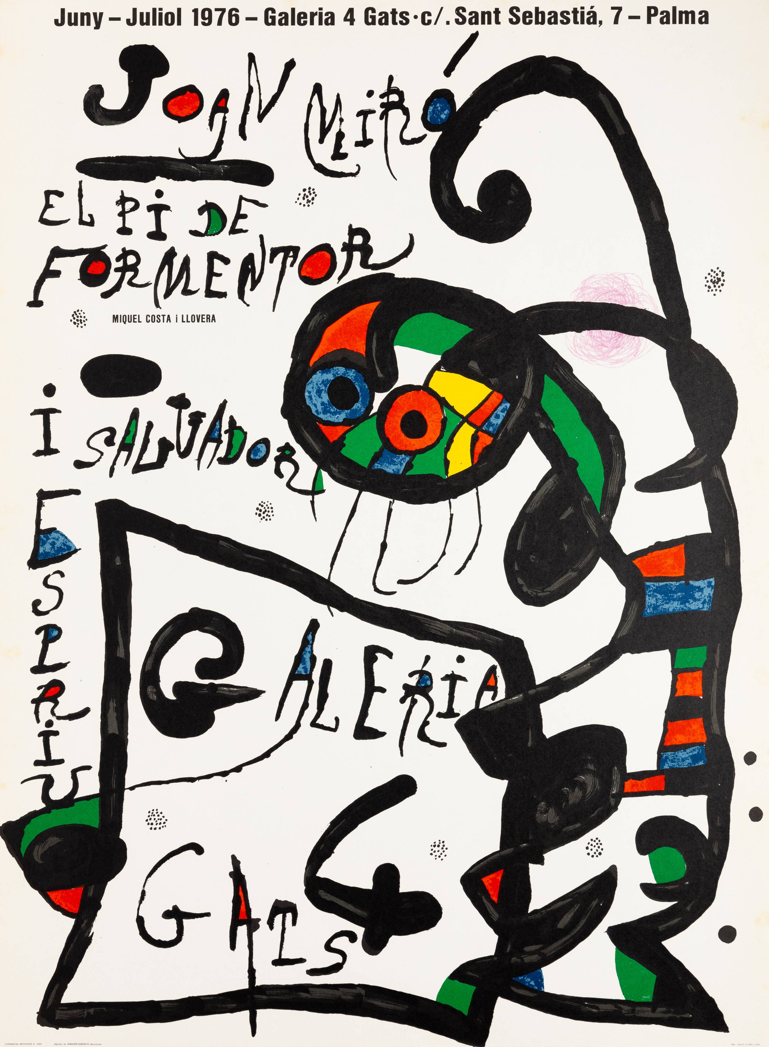 Joan Miro: The Flight of the Dancer, original signed lithographic poster.