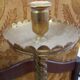 Pair of antique candle holders 19th brass 39 cm