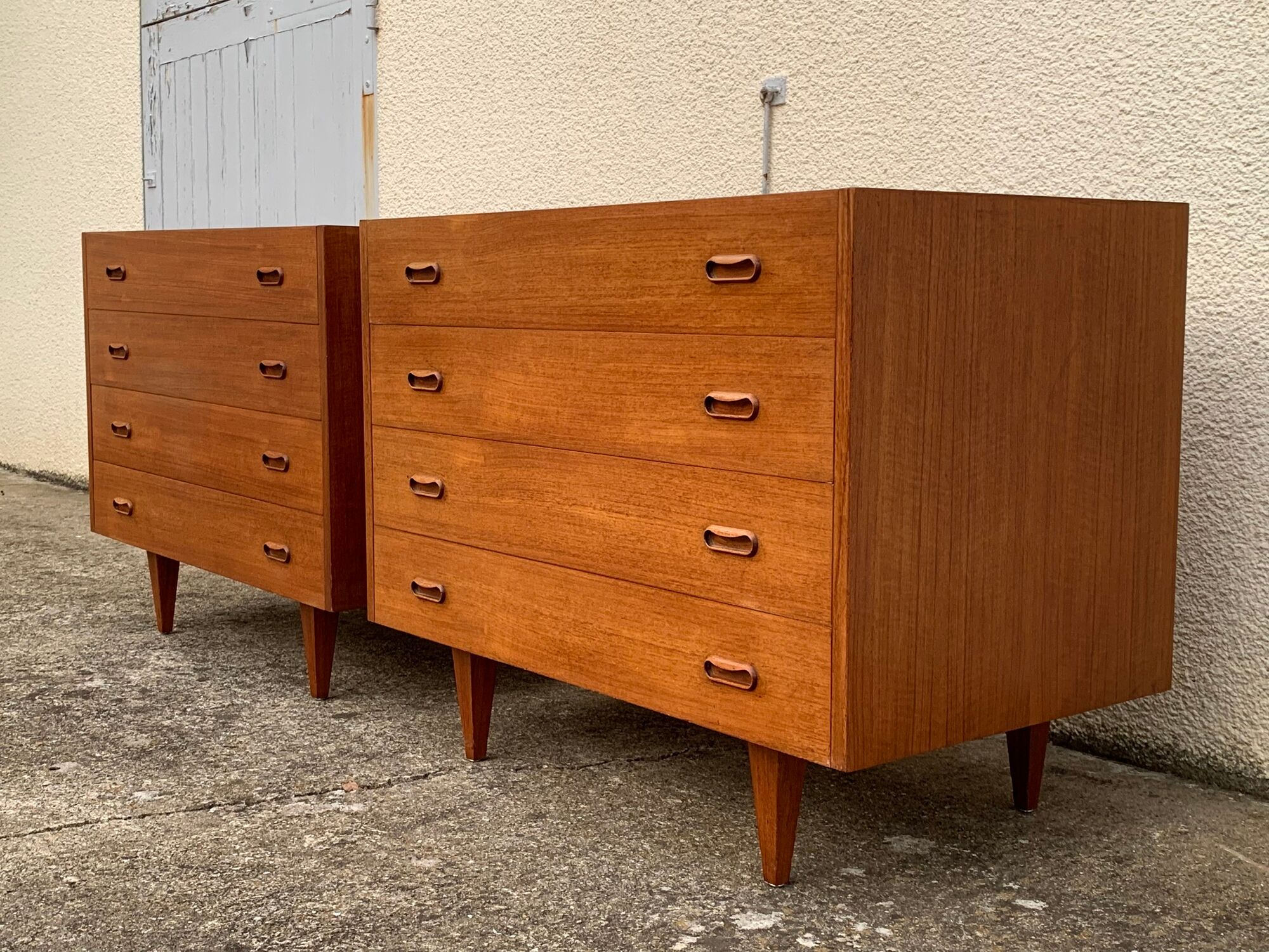Pair of Scandinavian teak chests of drawers 1960