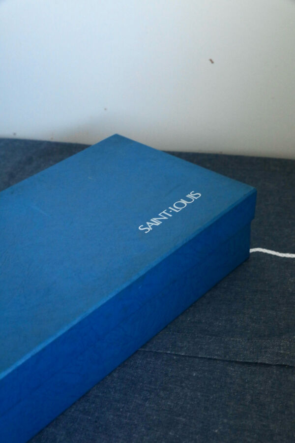 6 flûtes à champagne en cristal Saint-Louis et leur coffret