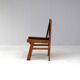 Set of Italian wooden chairs with black fabric