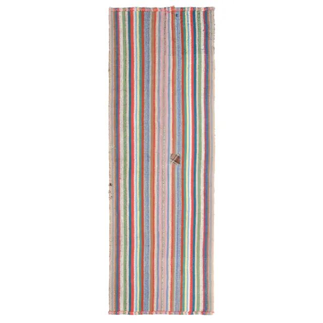 Vintage Turkish Oushak Handmade Wool & Cotton Pink Runner Rug 77x224