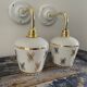 Pair of vintage white opaline sconces
