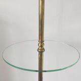 Golden tripod glass tablet lamp