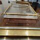 Rectangular brass and metal tray, 70s