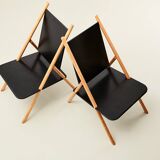 Yrjo Wiherheimo & Rudi Merz Rare Pair of Pinna Lounge Chairs for Korkeakosko Oy Finland 1970s