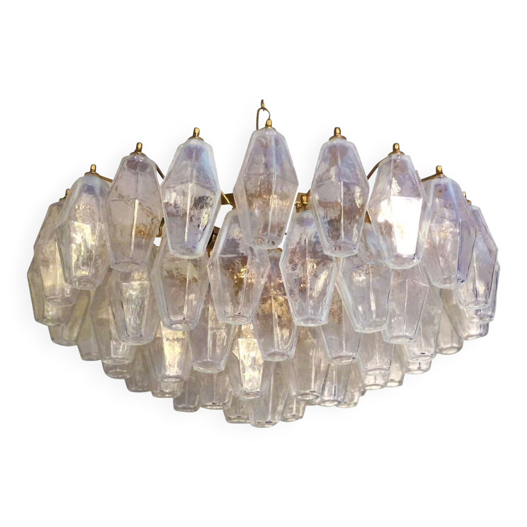 Murano glass and opalino chandelier
